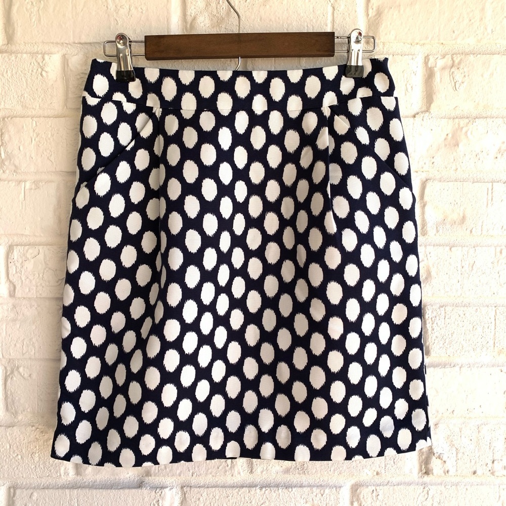 Ann Taylor Loft Skirt Above Knee Length Navy Blue